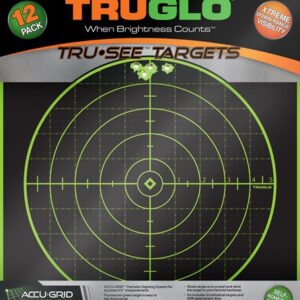 TRUGLO TRU-SEE REACTIVE TARGET - 100 YARD 12"X12" 12-PACK