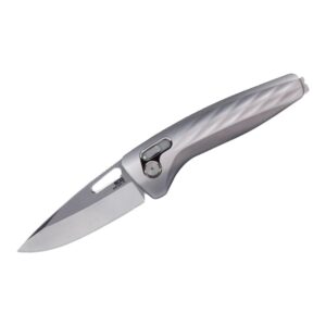 SOG Knives One-Zero XR Folding Knife 3-1/10" Drop Point Blade Silver Black Box