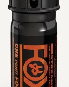 Black spray bottle with orange 'FOX' logo and label reading 'ONE POINT FOUR' on a light background; visible nozzle at the top.