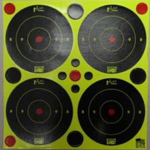 SPLATTER SHOT TARGET BULLSEYE - 3" GREEN PEEL/STICK 12 SHEETS