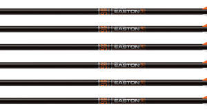 EASTON XBOW BOLT 9MM CARBON - 22" W/3" VANES HALF MOON 6-PK