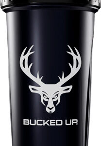 BUCKED UP SHAKER 28OZ - BLACK & WHITE BPA FREE