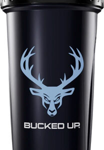 BUCKED UP SHAKER 28OZ - BLACK & BLUE BPA FREE