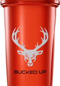 BUCKED UP SHAKER 28OZ - RED & WHITE BPA FREE