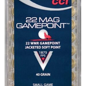 CCI 22WMR 40GR GAMEPOINT JSP - 1875FPS 50RD 40BX/CS
