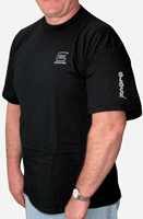 GLOCK OEM BLACK SHORT - SLEEVE T SHIRT LG