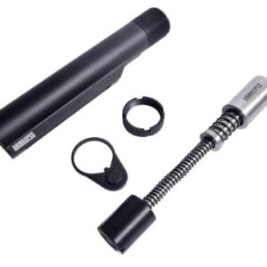 Camera lens accessory kit with extension tube, mounting rings, and adapters laid out separate pieces