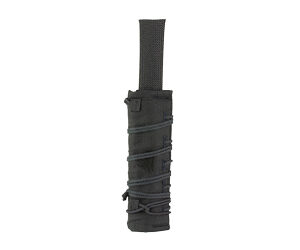 Black cylindrical object wrapped in fabric with multiple adjustable straps and a loop at the top.