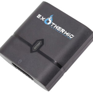 Black rectangular external device with a central latch, angled view, featuring the blue 'THERMO TECHNOLOGIES' logo.