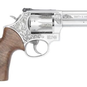 S&W 686PLUS ENGRAVED 4.13" 357 - 7-SHOT WOOD GRIPS SS
