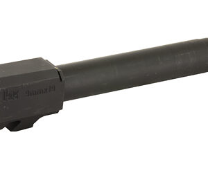 Black cylindrical machining tool with a square head and replaceable metal cutting tip at the end