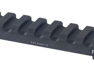 Black plastic multi-slot rail/jig with a row of evenly spaced V-shaped slots and end tabs, labeled with patent number and logos.