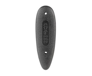 Black ergonomic plastic tag-like tool with two small holes for a lanyard and a textured center panel with embossed text.