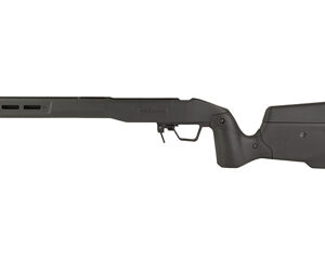 Black tactical pump-action shotgun with adjustable stock and vented forend.