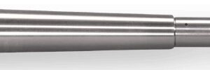 Long precision-machined metal rod with stepped sections and a threaded end, likely a tool component or shaft used in machining.