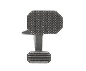 Metal foot pedal with a textured top surface and a small side lever.