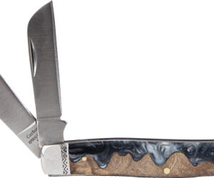 ABKT ROPER LAHAR SERIES 3BLADE - STOCKMAN 3.25" WOOD RESIN HNDL