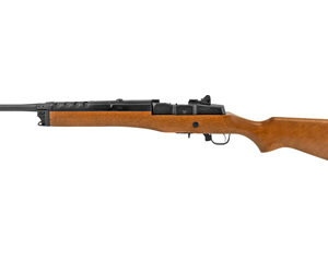 Bolt-action rifle with wooden stock shown in profile.