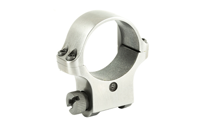 Aluminum circular clamp with a tightening screw, designed to secure a round tube or rod.