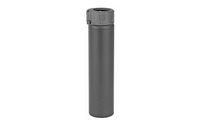 SFTRAINER5561BK2 GunHippo Gray insulated water bottle with a screw-on cap, shown from the side.