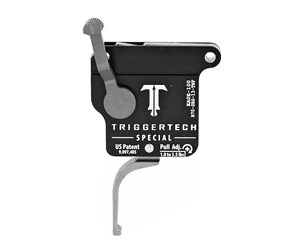 TriggerTech Special rifle trigger assembly with a black body and curved silver trigger.