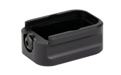 Black polymer firearm accessory mount with a side screw, designed to attach to a rail or mounting point