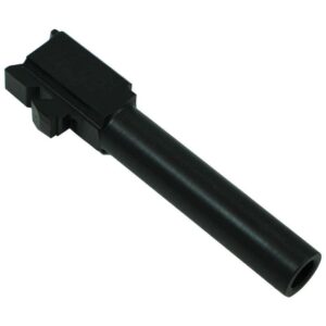 Black plastic automotive electrical connector with a long cylindrical shaft and rectangular mounting end