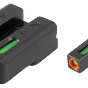 Truglo TFX Pro Tritium/Fiber-Optic Day/Night Sights Fit H&K VP9 VP40 P30 P30SK P30L 45 & 45 TACTICAL (Including Compact) - Orange Outline Front/