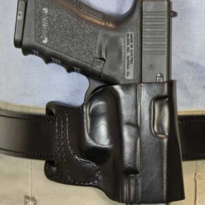 DESANTIS E-GAT SLIDE HOLSTER - OWB RH LEATHER SIG P365 BLACK