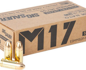 SIG AMMO 9MM 124GR +P ELITE - BALL M17 FMJ 50RD 10BX/CS