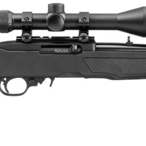 RUG 10/22 22LR 16.4 BLK THREADED 10RD SCOPED
