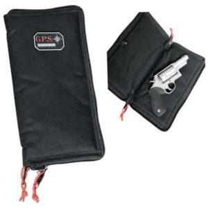 GPS PISTOL SLEEVE LARGE - LOCKABLE ZIPPER BLACK NYLON