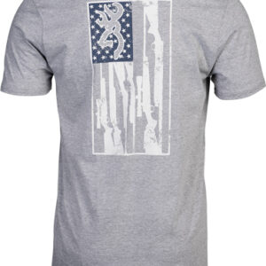 BROWNING SS T-SHIRT BROWNING - LEGACY FLAG HTHR GRAY XLARGE