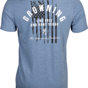BROWNING SS T-SHIRT HUNT TOUGH - BLUE LARGE