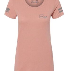 GLOCK LADIES "GLOCK GIRL FLAG - TEE" SHORT SLEEVE LG PINK