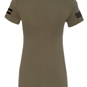 GLOCK LADIES "GLOCK GIRL FLAG - TEE" SHORT SLEEVE MED MIL GRN