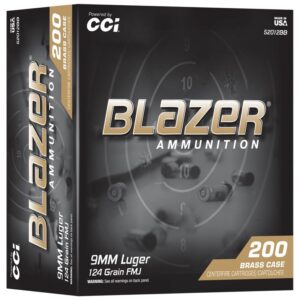 BLAZER BRASS 9MM 124GR FMJ 200/5