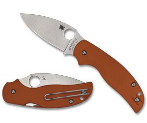 SPYDERCO SAGE 5 BRNT G-10 3" ORG