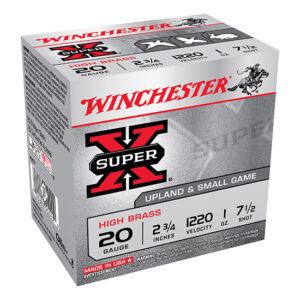 WIN SUPER-X UPLAND 20GA 2.75 1OZ #7.5 25/10